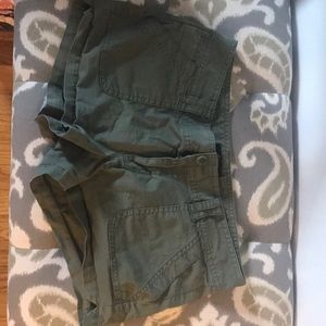 Express army green shorts